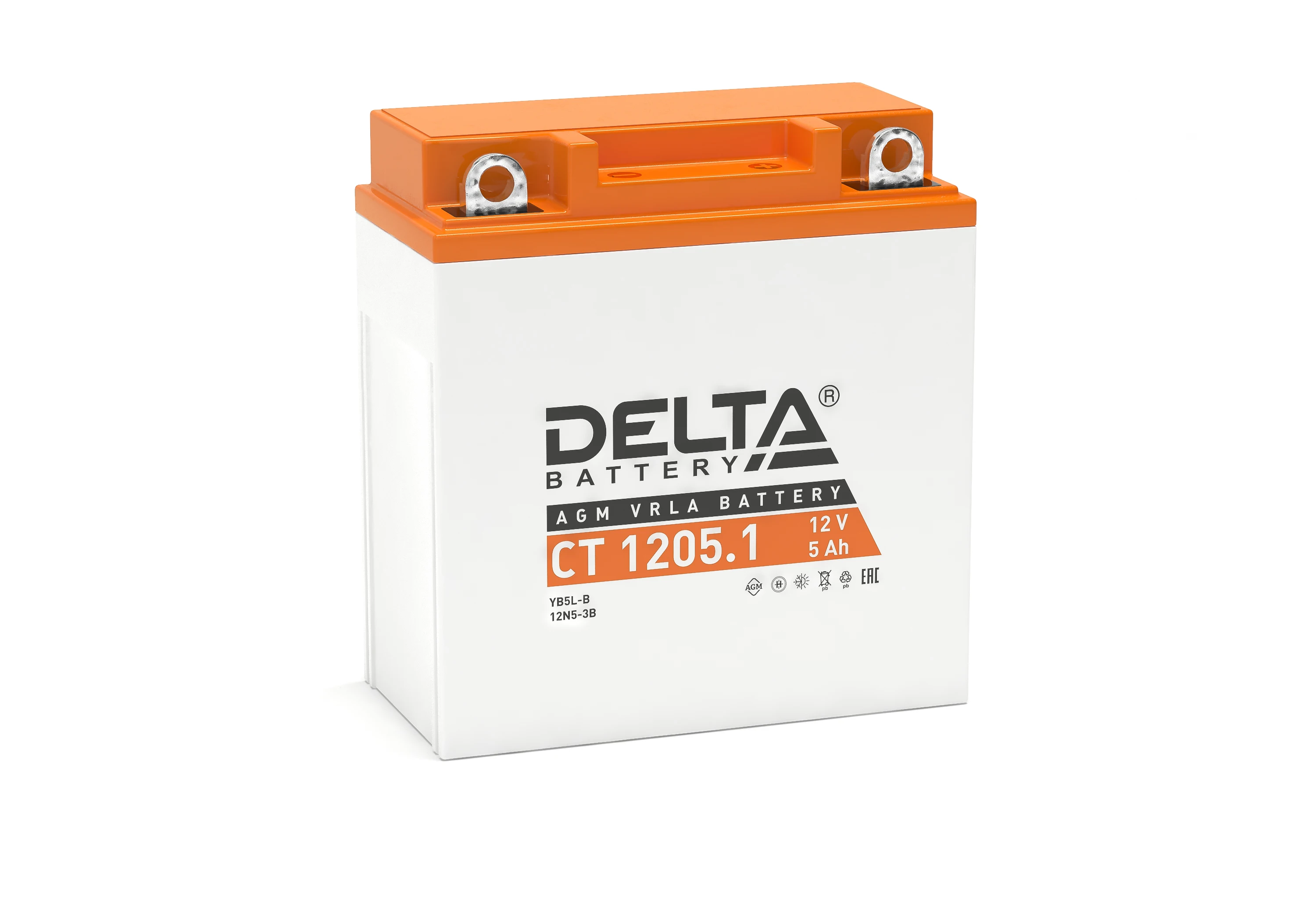 

DELTA Аккумулятор 5 Ач обратная R+ 120x61x129 EN65 А DELTA CT12051