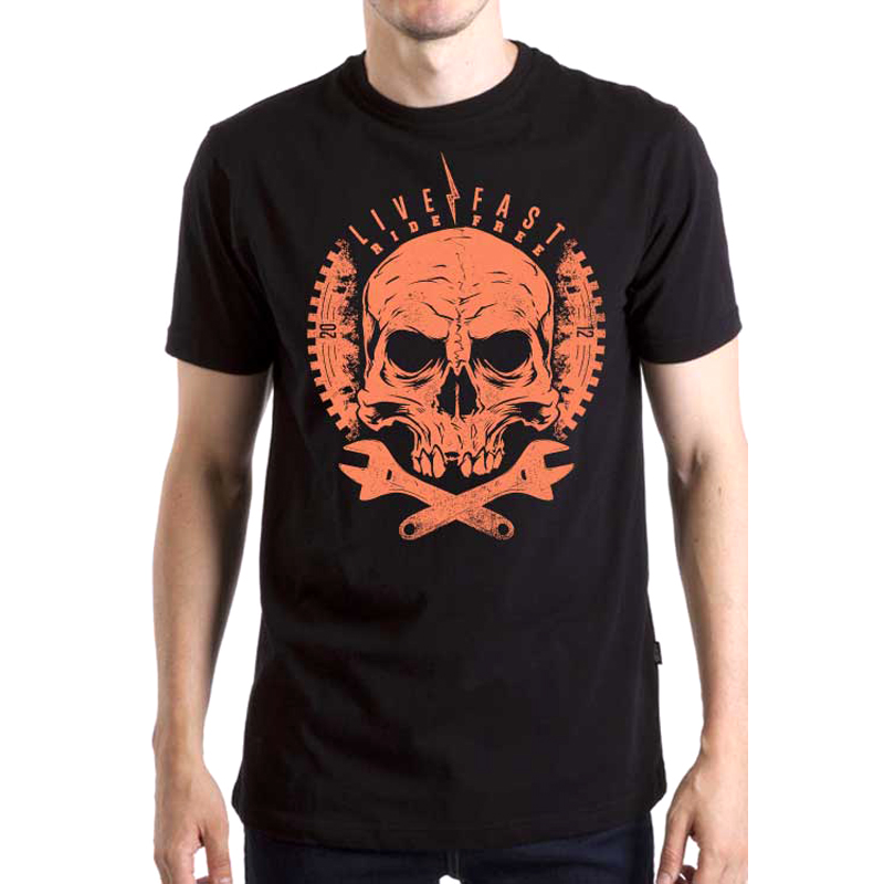 

Футболка унисекс NoBrand Live Fast Ride Free черная M, Черный, Live Fast Ride Free