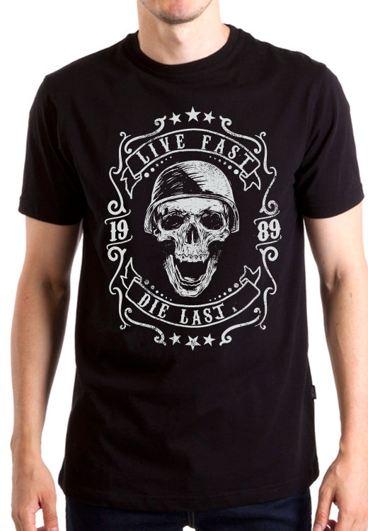

Футболка унисекс NoBrand Live Fast Die Last черная M, Черный, Live Fast Die Last