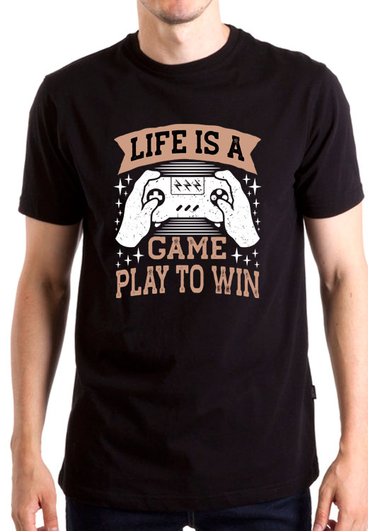 

Футболка унисекс NoBrand Life Game Play Win черная XXXL, Черный, Life Game Play Win