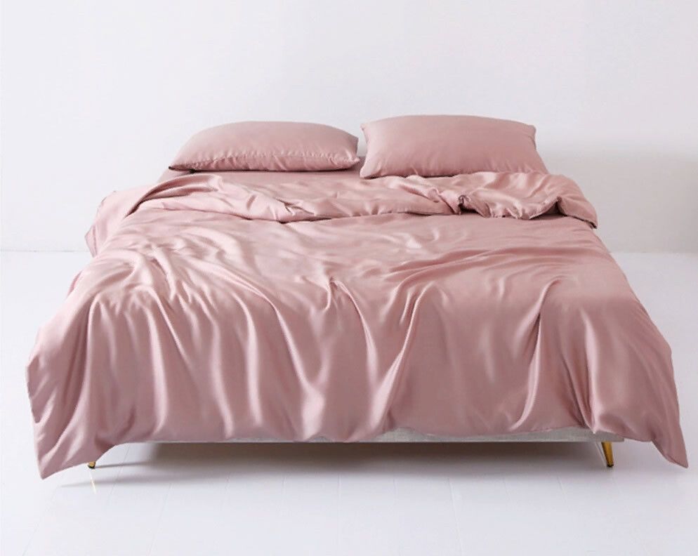 фото Постельное бельё maktex тенсель 1,5 спальное 60s 620 розовый универсал