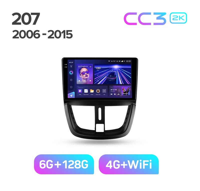 Магнитола TEYES PEUGEOT 207 2006-2015 г CC3 2K 6128ГБ 4289000₽