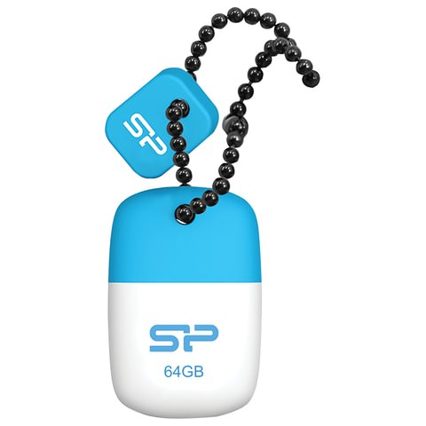 

Флешка Silicon Power Touch T07 64ГБ White/Cyan (SP64GBUF2T07V1B), Touch T07