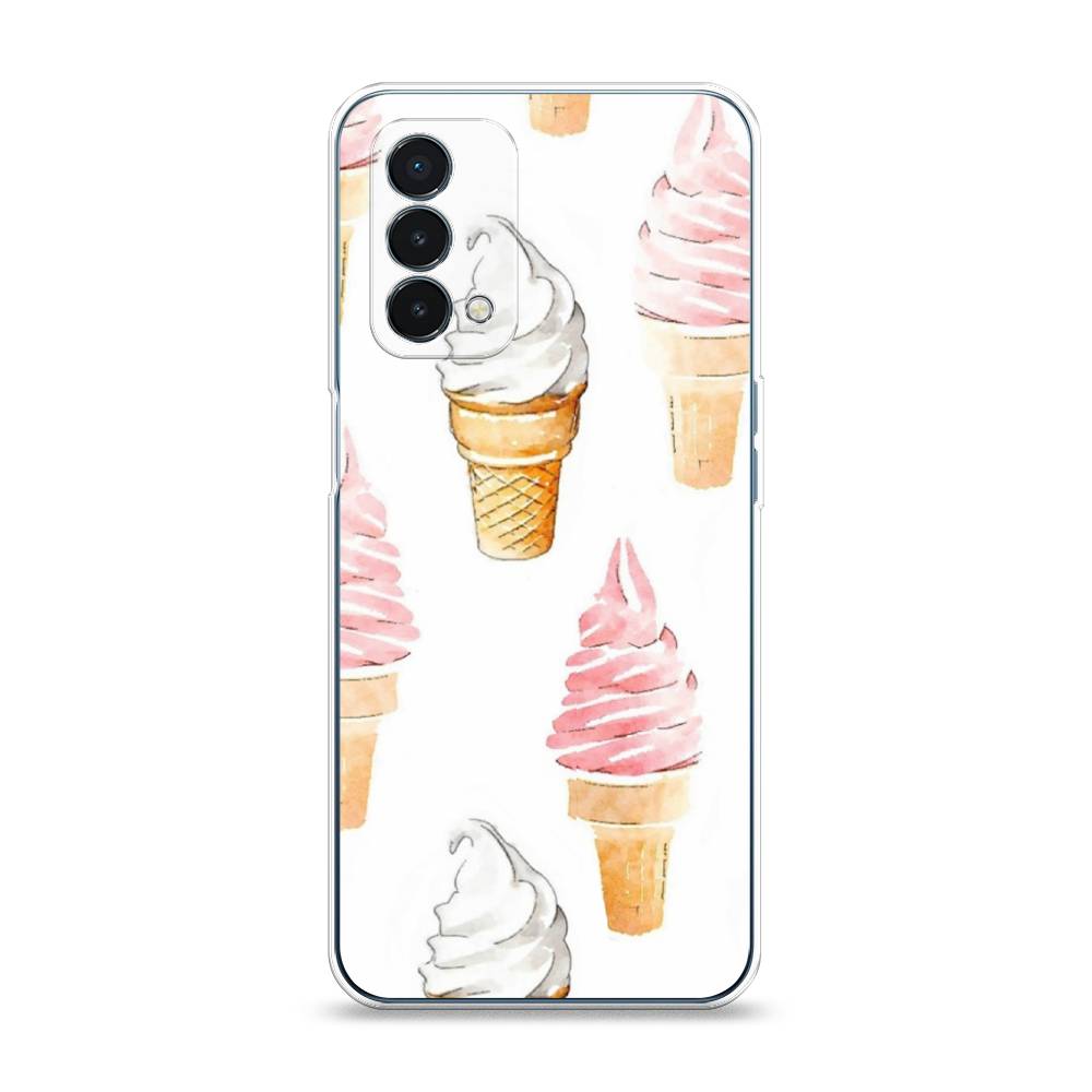 

Чехол Awog на OnePlus Nord N200 5G / ВанПлас Nord N200 5G "Нарисованное мороженое", Белый;розовый, 152250-10