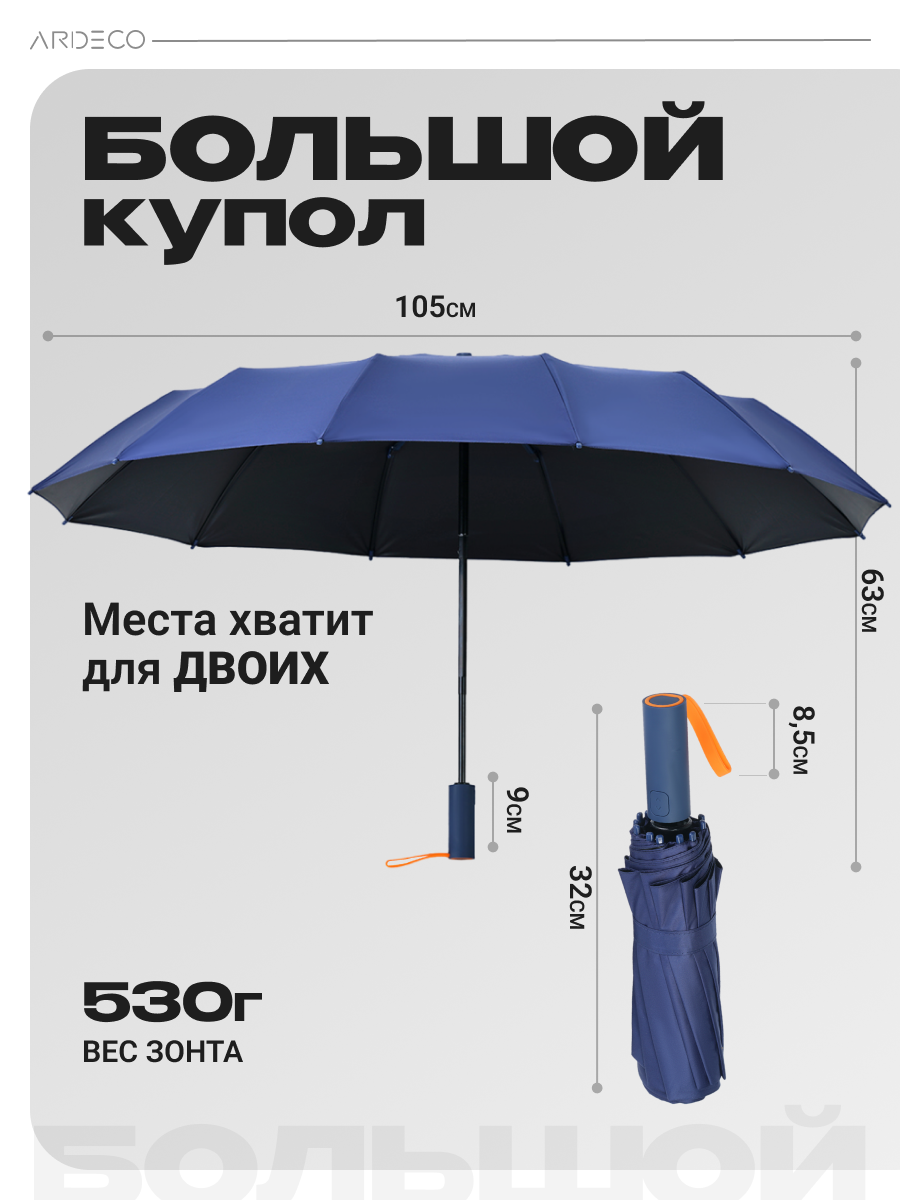 Зонт унисекс ARDECO 2412 синий