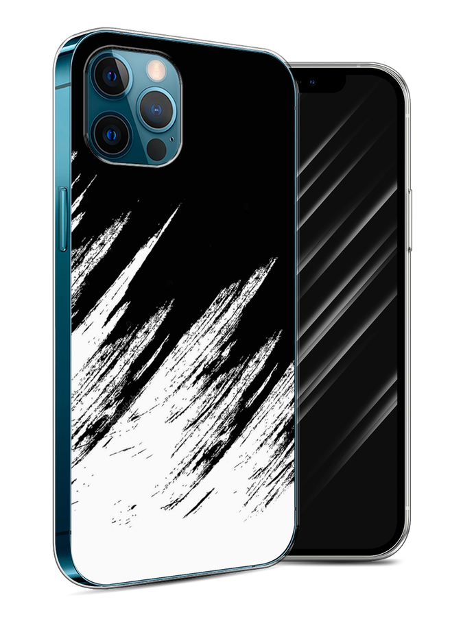

Чехол Awog на Apple iPhone 12 / Айфон 12 "Черно белые брызги", Разноцветный, 12550-3
