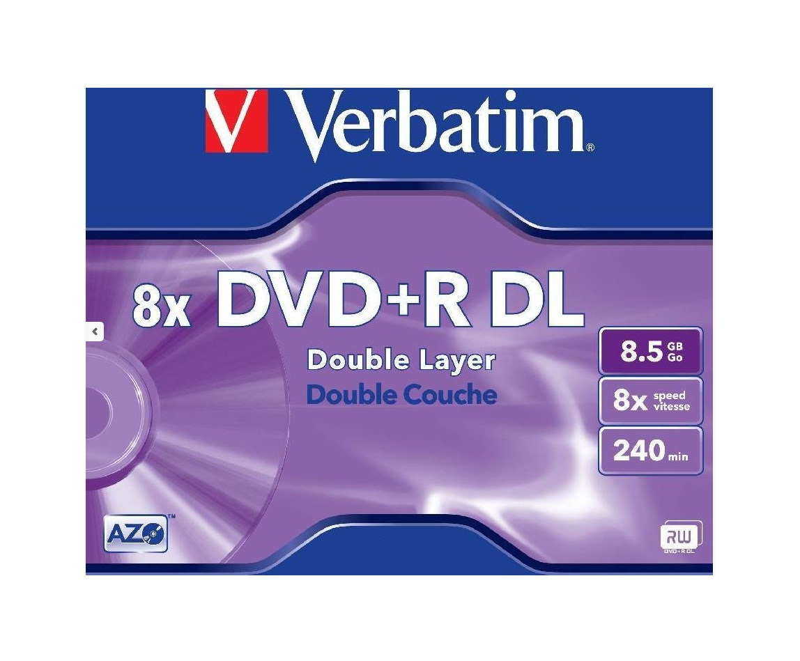 фото Диск verbatim dvd+r 8,5 gb 1шт.