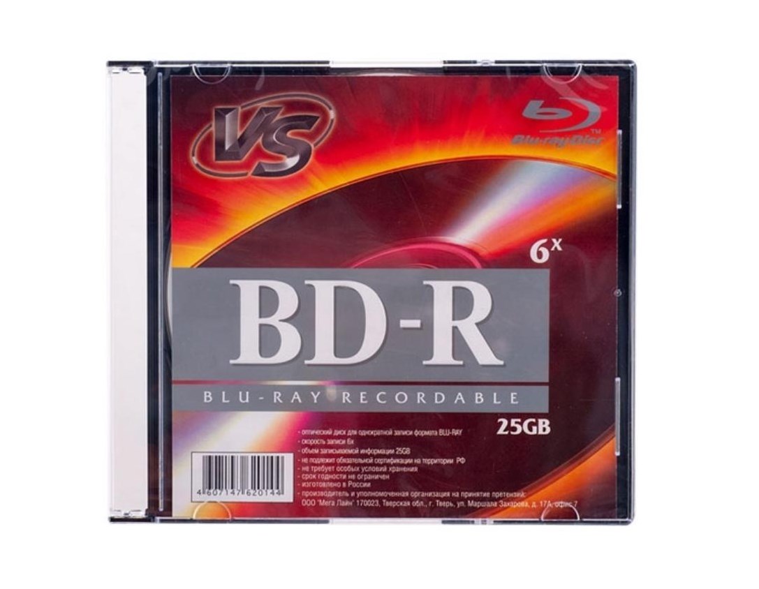 

Диск VS BD-R 25 Gb 1шт.