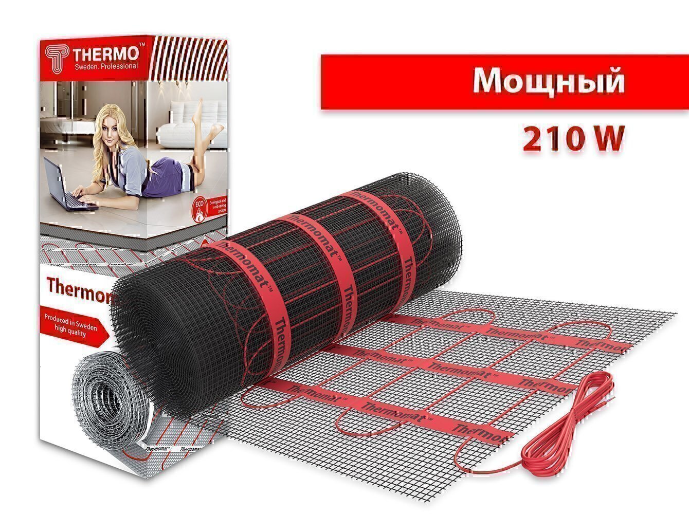 

Комплект подогрева пола Thermo Thermomat TVK 210 6.6 кв.м (без регулятора), TVK-210