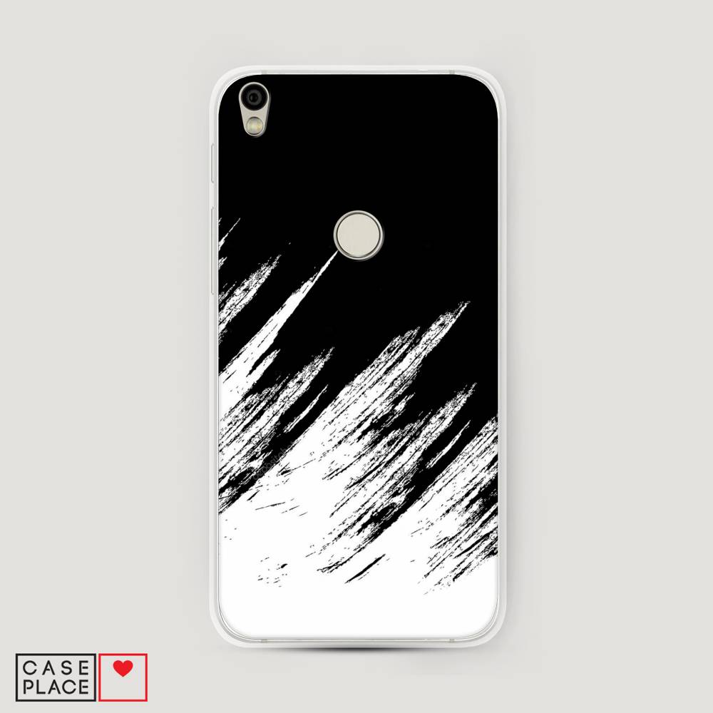 

Чехол Awog на Alcatel Shine Lite / Алкатель Shine Lite "Черно белые брызги", 170350-3
