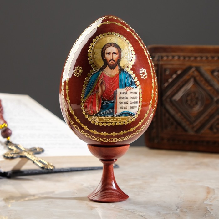 

Сувенир Яйцо на подставке икона "Господь Вседержитель"
