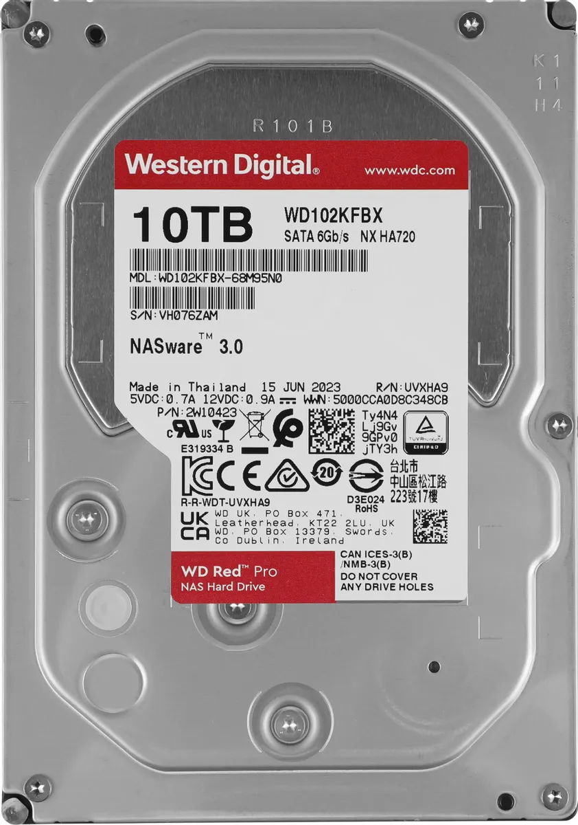 

Жесткий диск WD Red Pro 10 ТБ (WD102KFBX), Red Pro