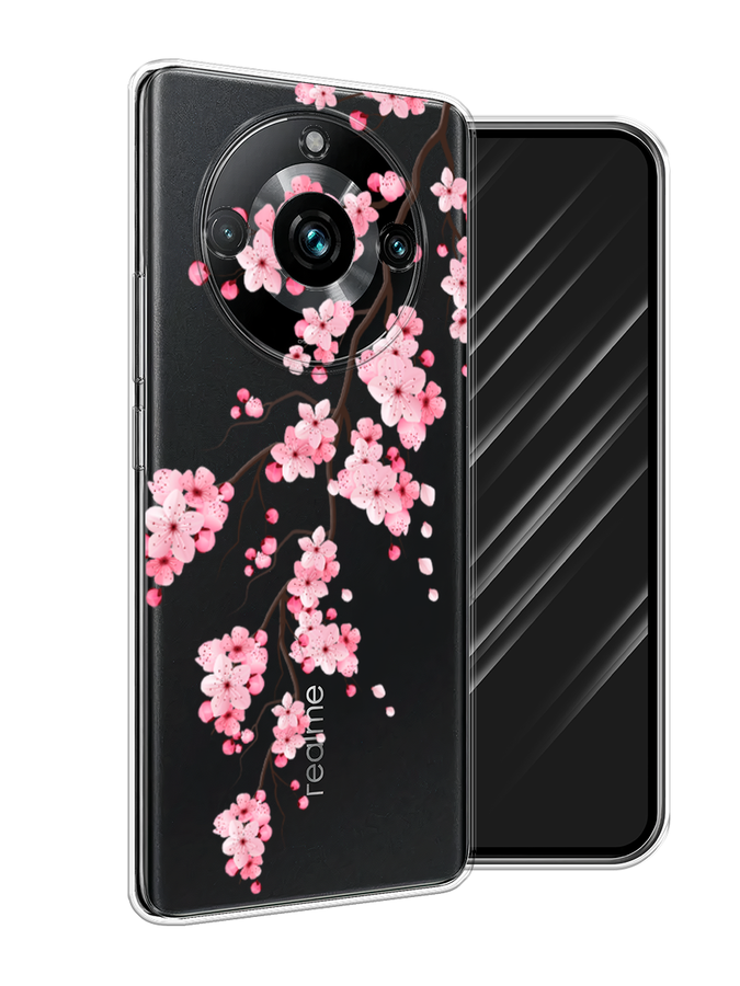 

Чехол Awog на Realme 11 Pro+ "Розовая сакура", Розовый;белый;коричневый