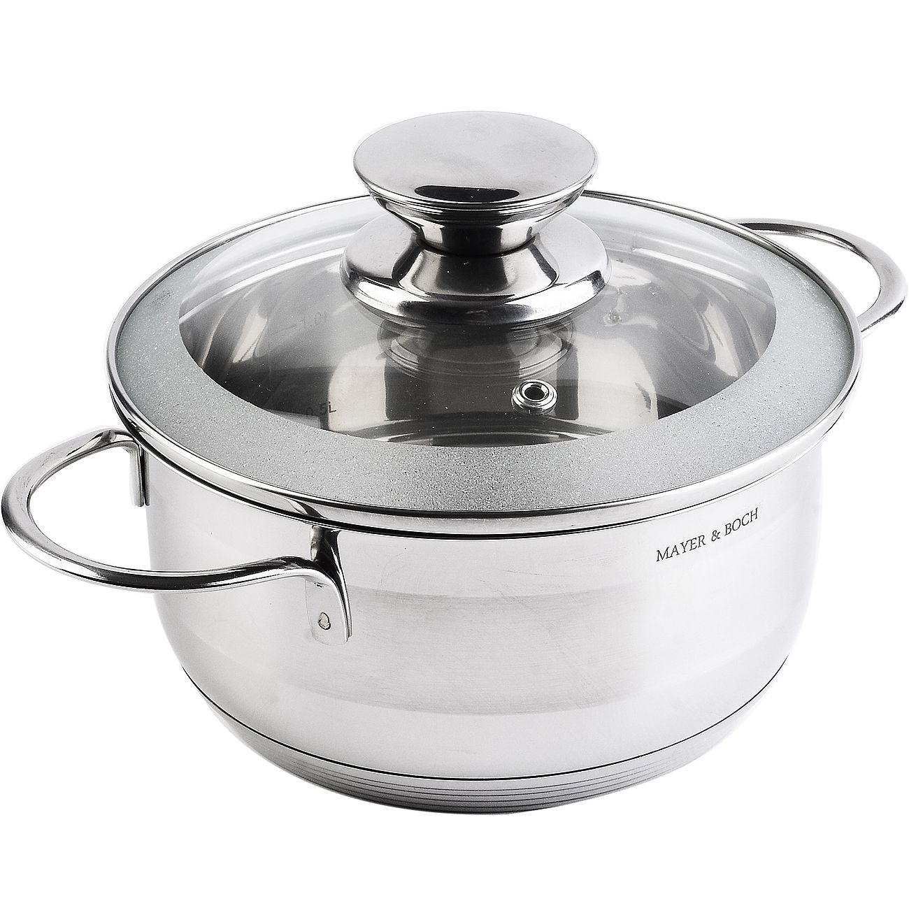 

Кастрюля Mayer&Boch 30971 с крышкой 0,75л, Серебристый