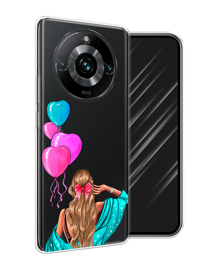 

Чехол Awog на Realme 11 Pro+ "День Рождения", Голубой;розовый;бежевый
