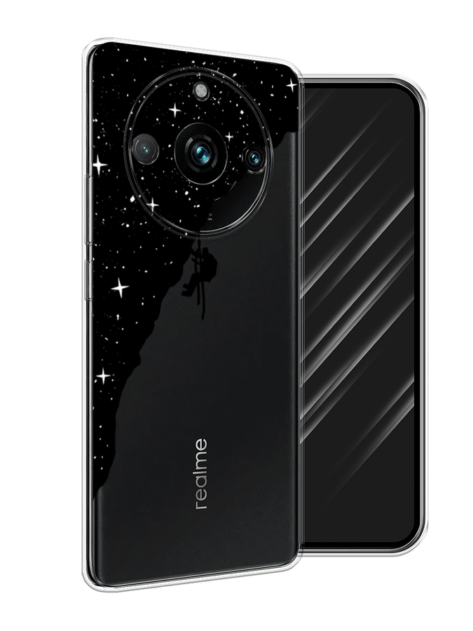 

Чехол Awog на Realme 11 Pro+ "Скалолаз в космосе", Черный;белый;бежевый