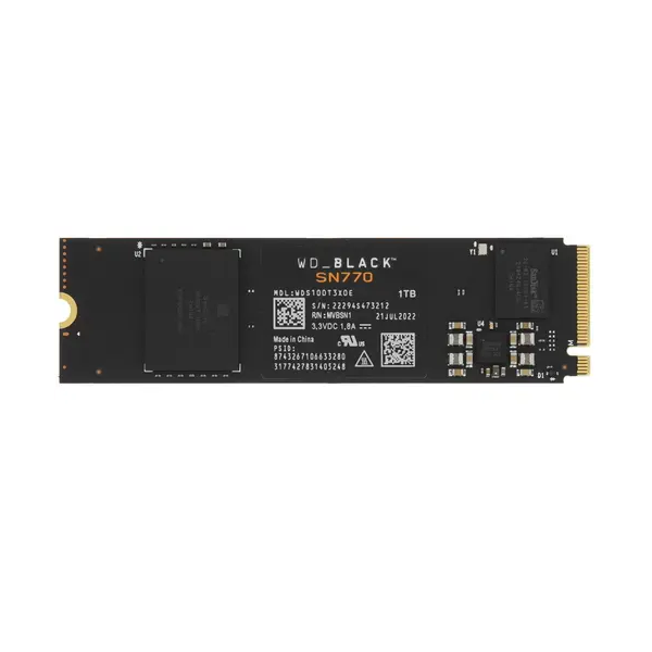 

SSD накопитель WD Black SN770 M.2 2280 1 ТБ (WDS100T3X0E), Black SN770