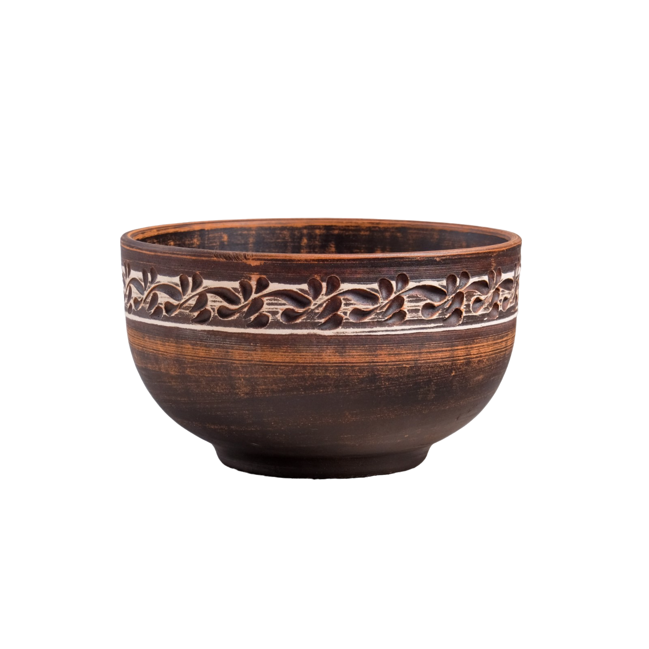 

Салатник "Катун", роспись ангобом, красная глина, 0.7 л