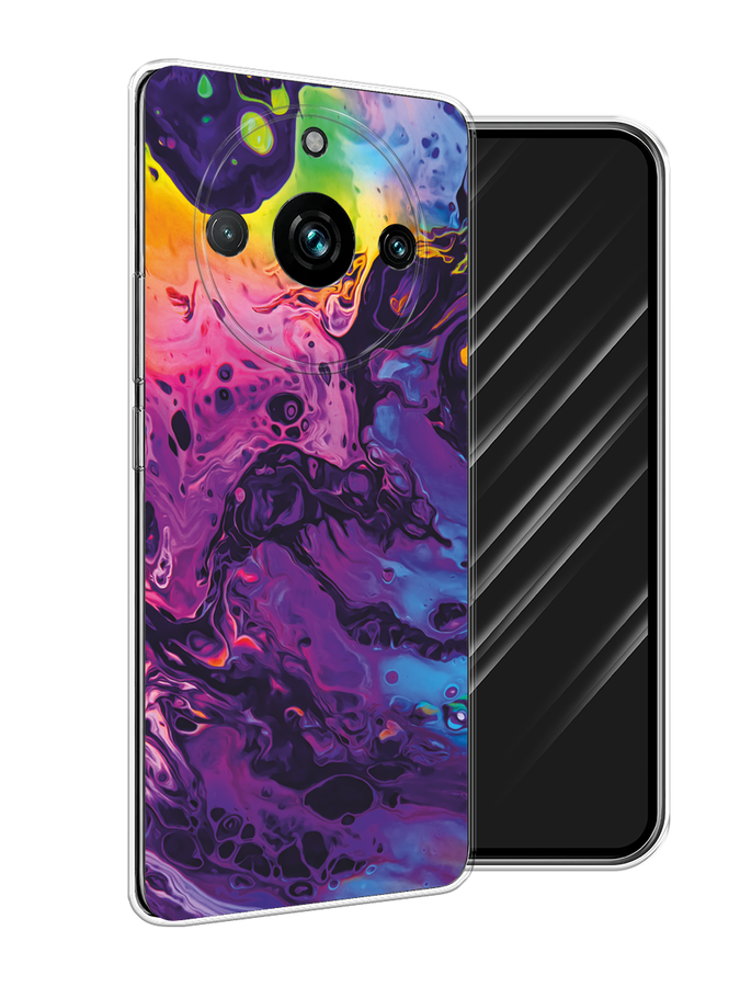 

Чехол Awog на Realme 11 Pro+ "ACID fluid", Бордовый