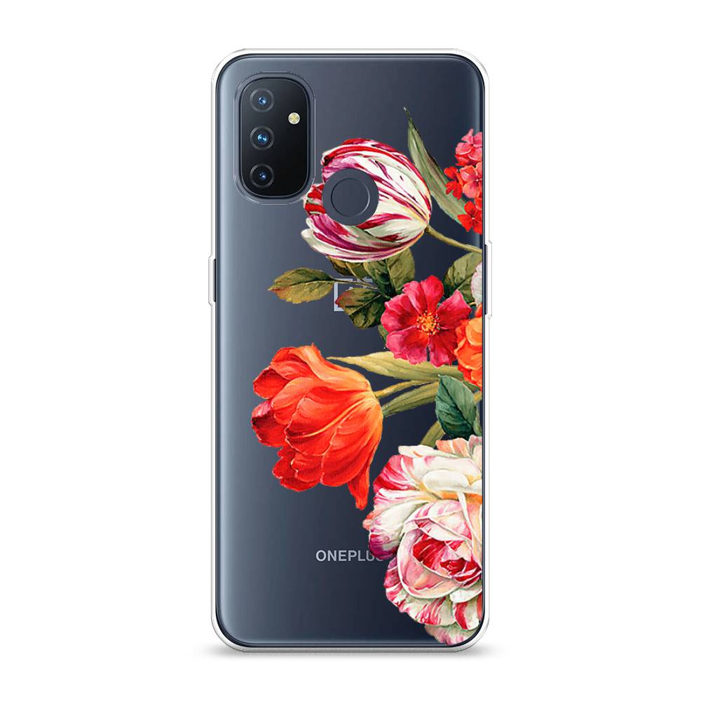 

Чехол Awog на OnePlus Nord N100 / ВанПлас Nord N100 "Весенний букет", Красный;розовый;зеленый, 152450-8