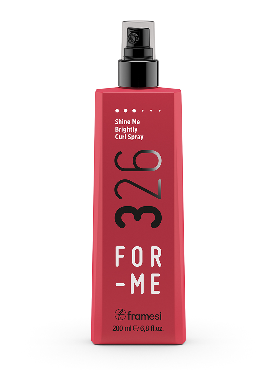 Спрей Framesi для формирования локонов  For-me 326 Shine me brightly curl spray 200 мл невидимый лак без аэрозоля для формирования и меделирования образов invisible no gas spray