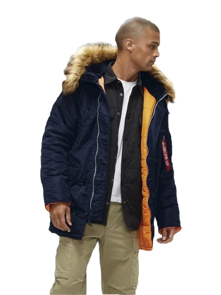 

Парка мужская Alpha Industries N3B синяя XXXL, Синий, N3B