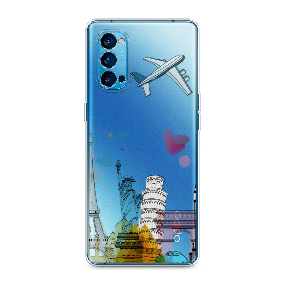 

Чехол Awog на Oppo Reno 4 Pro 5G "Самолет путешествий", Разноцветный, 253750-10