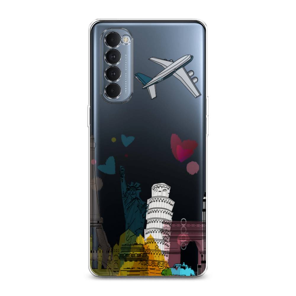 

Чехол Awog на Oppo Reno 4 Pro "Самолет путешествий", Разноцветный, 258950-10