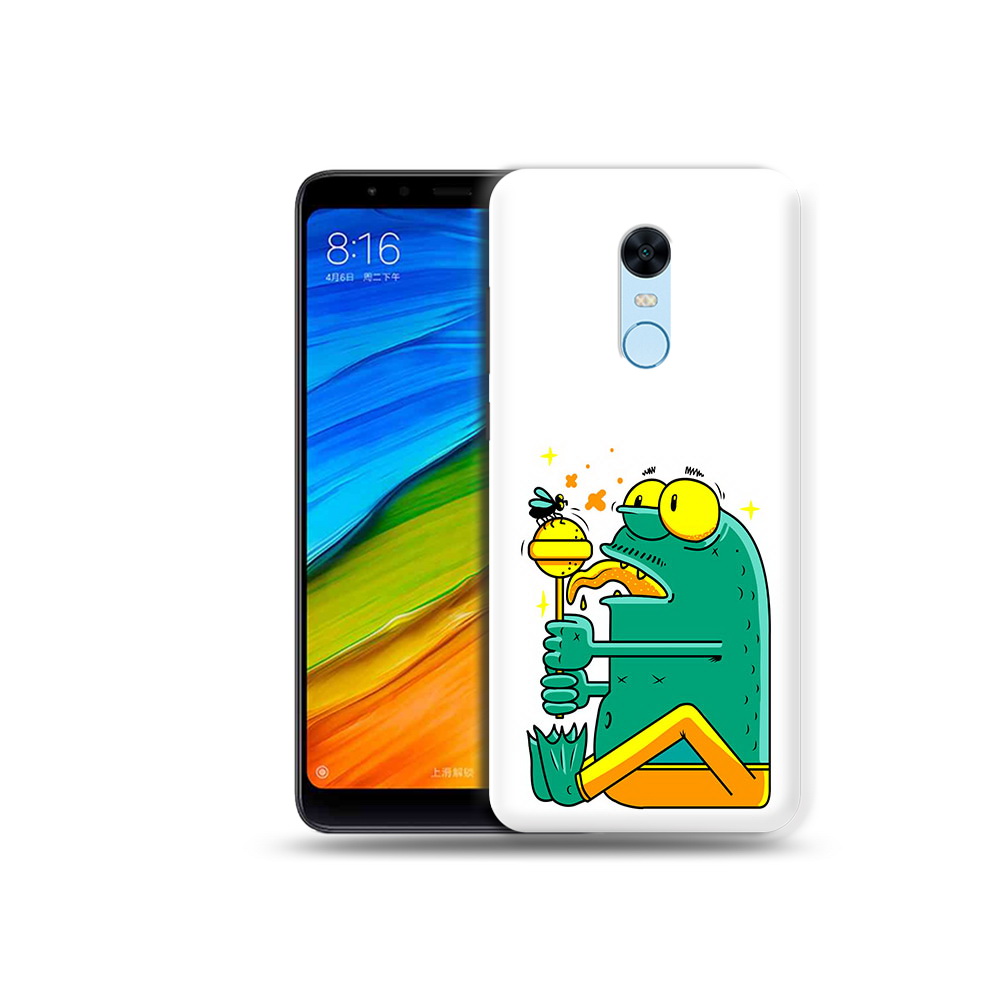 Чехол MyPads Tocco для Xiaomi Redmi 5 Plus Зеленая лягушка с чупа чупсом (PT94743.327.85)