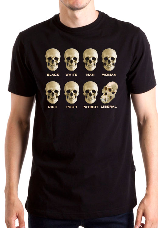 

Футболка унисекс NoBrand Liberal Skull черная XL, Черный, Liberal Skull