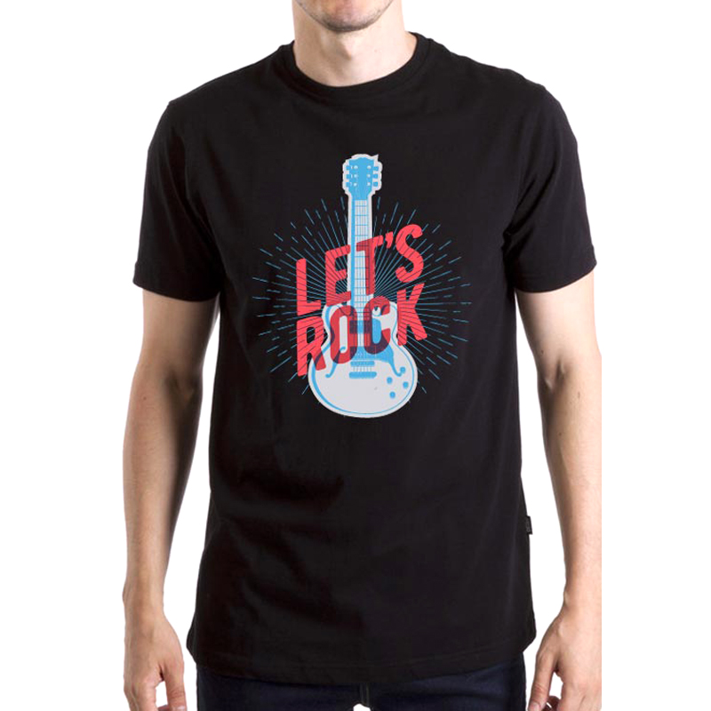 

Футболка унисекс NoBrand Lets Rock Guitar черная XXXL, Черный, Lets Rock Guitar