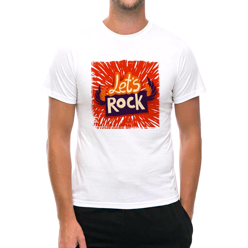 

Футболка унисекс NoBrand Lets Rock белая XXXL, Белый, Lets Rock
