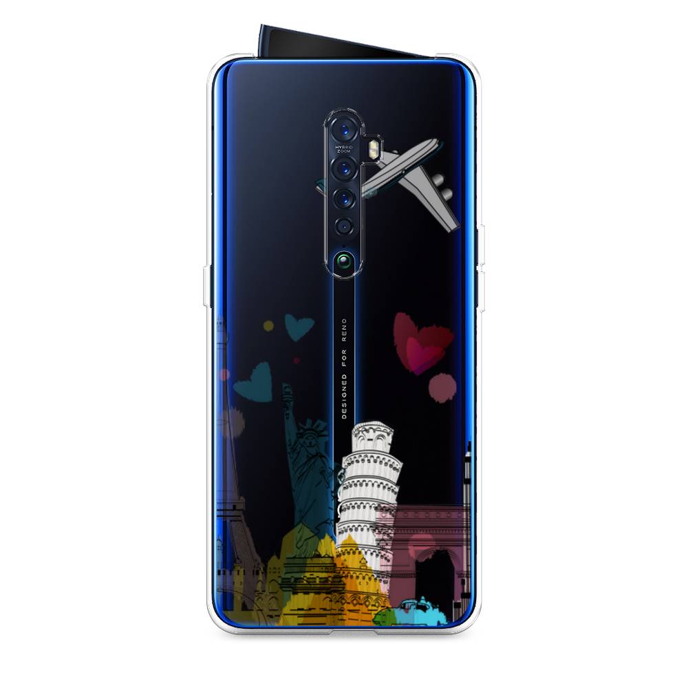 

Чехол Awog на Oppo Reno 2 "Самолет путешествий", Разноцветный, 253550-10