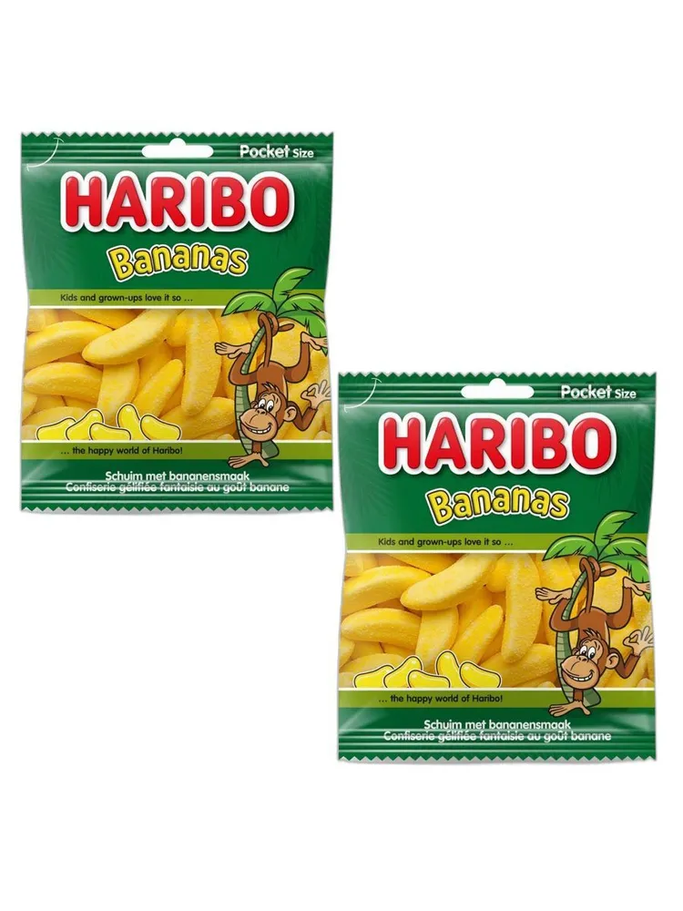 

Мармелад жевательный Haribo Bananas Харибо Спелые бананы 2 шт по 70 г