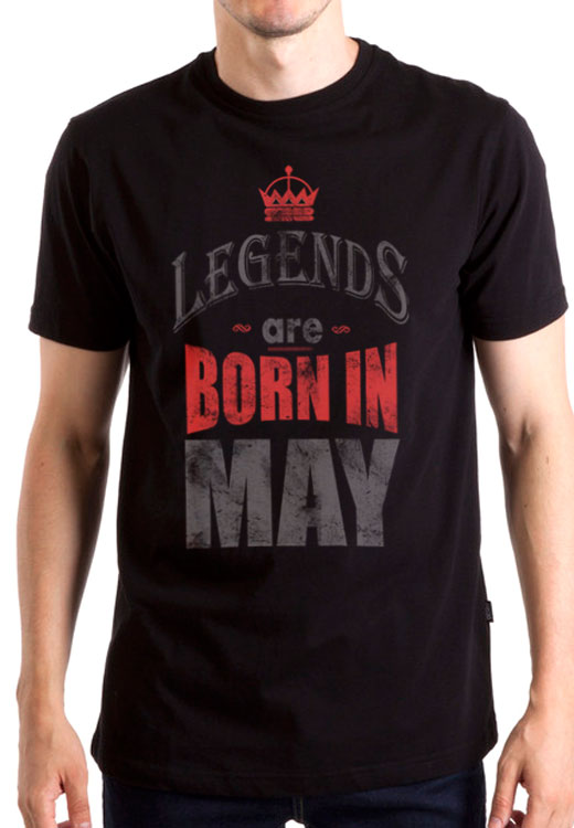 

Футболка унисекс NoBrand Legends Born черная XXXXL, Черный, Legends Born