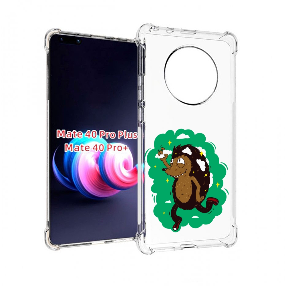 

Чехол MyPads Ежик в облаках для Huawei Mate 40 Pro+ Plus, Прозрачный, Tocco