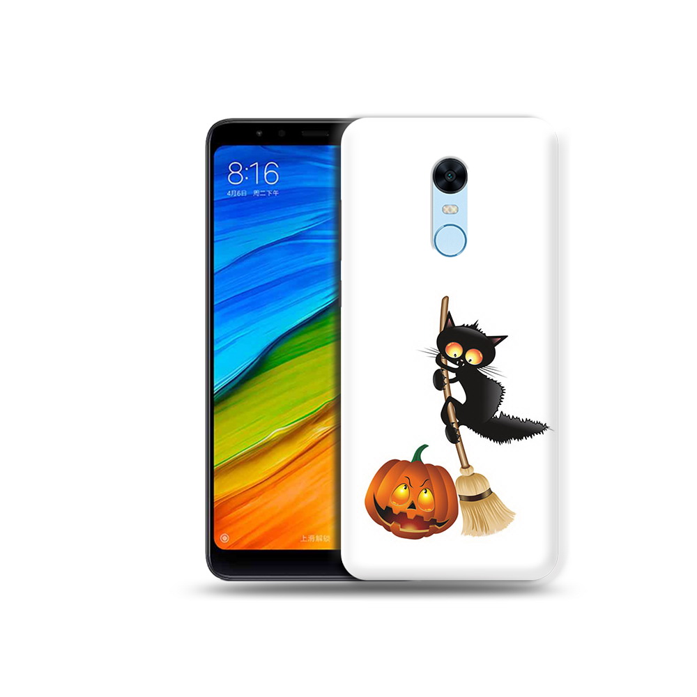 

Чехол MyPads Tocco для Xiaomi Redmi 5 Plus хэлуинский котик (PT94743.327.667), Прозрачный, Tocco