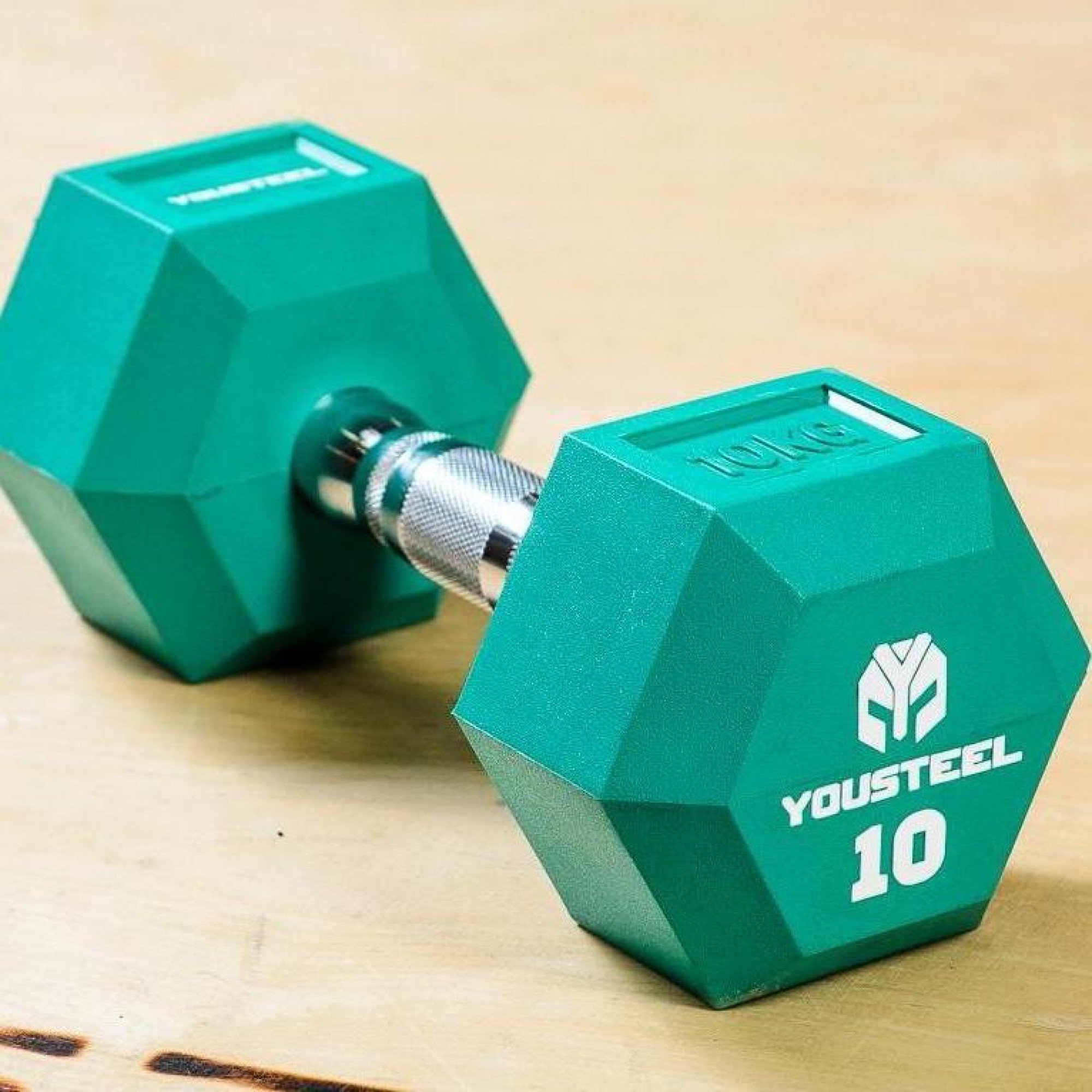 

Неразборная гантель YOUSTEEL PU 1 x 10 кг, зеленый, PU