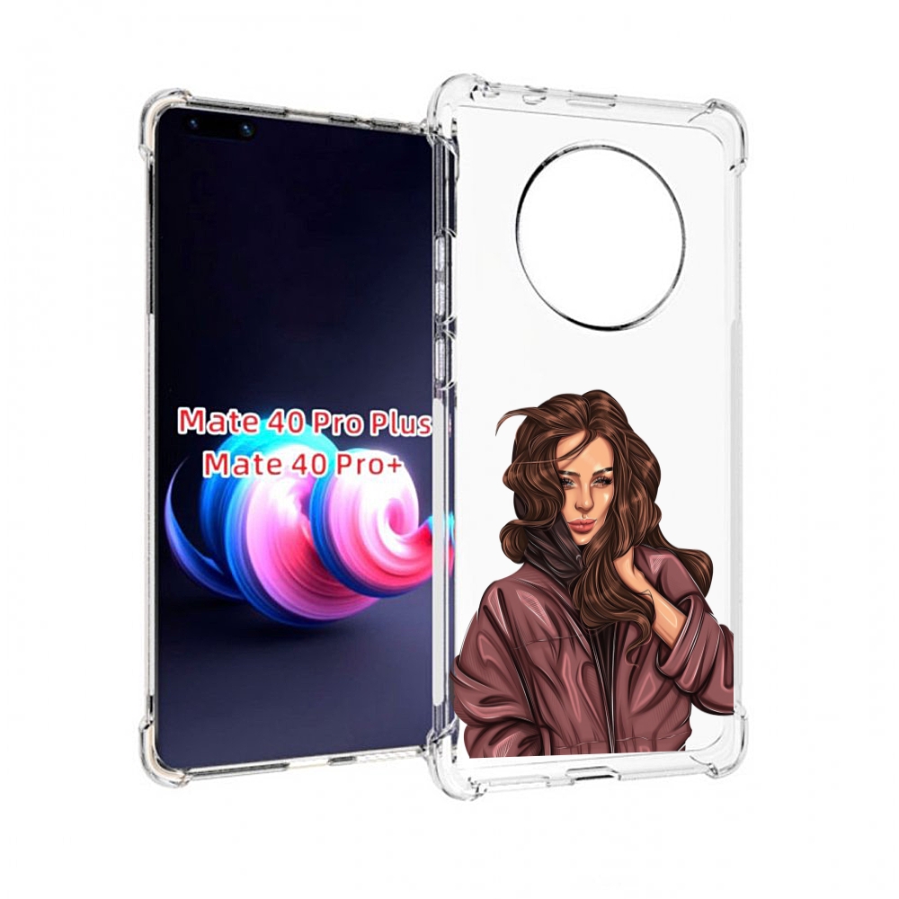 

Чехол MyPads Арт рисунок девушки для Huawei Mate 40 Pro+ Plus, Прозрачный, Tocco