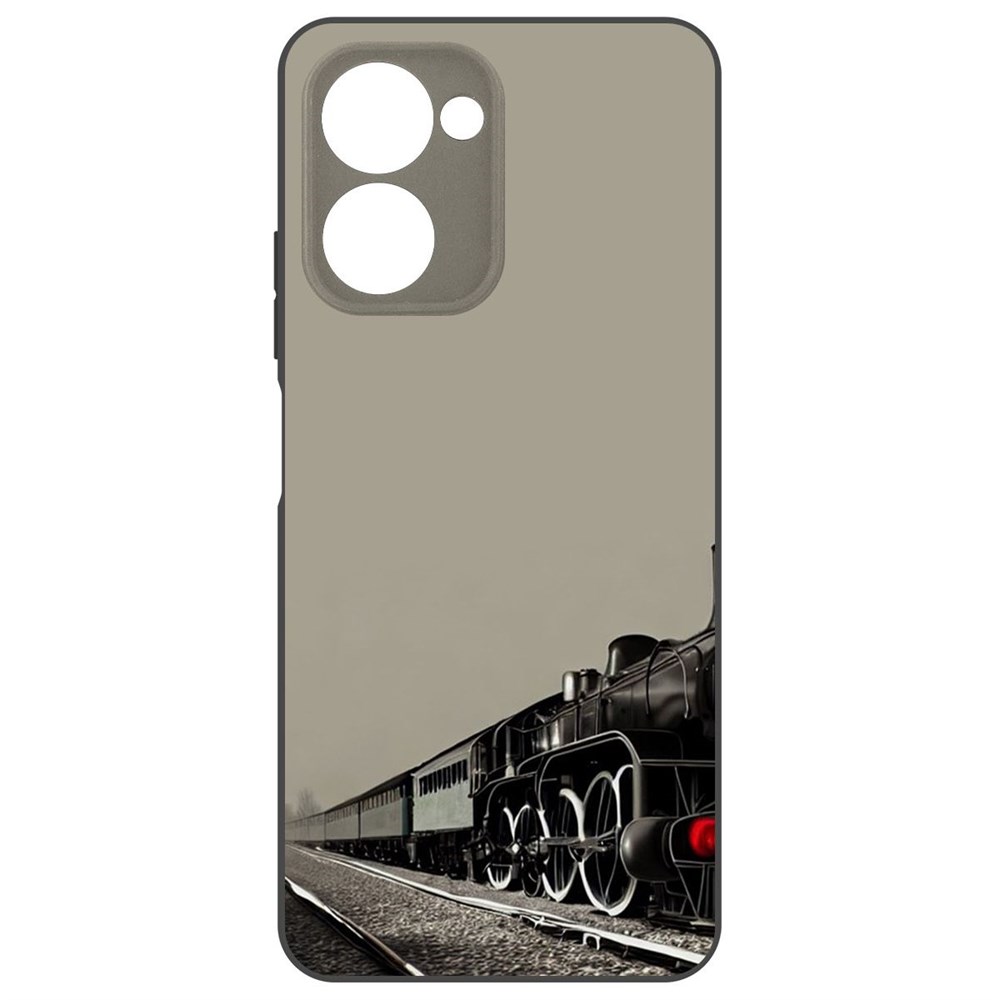 

Чехол-накладка Krutoff Soft Case Паровоз для Realme C33 2023 черный