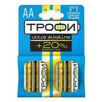 Батарейки Трофи Ultra АА 4 шт