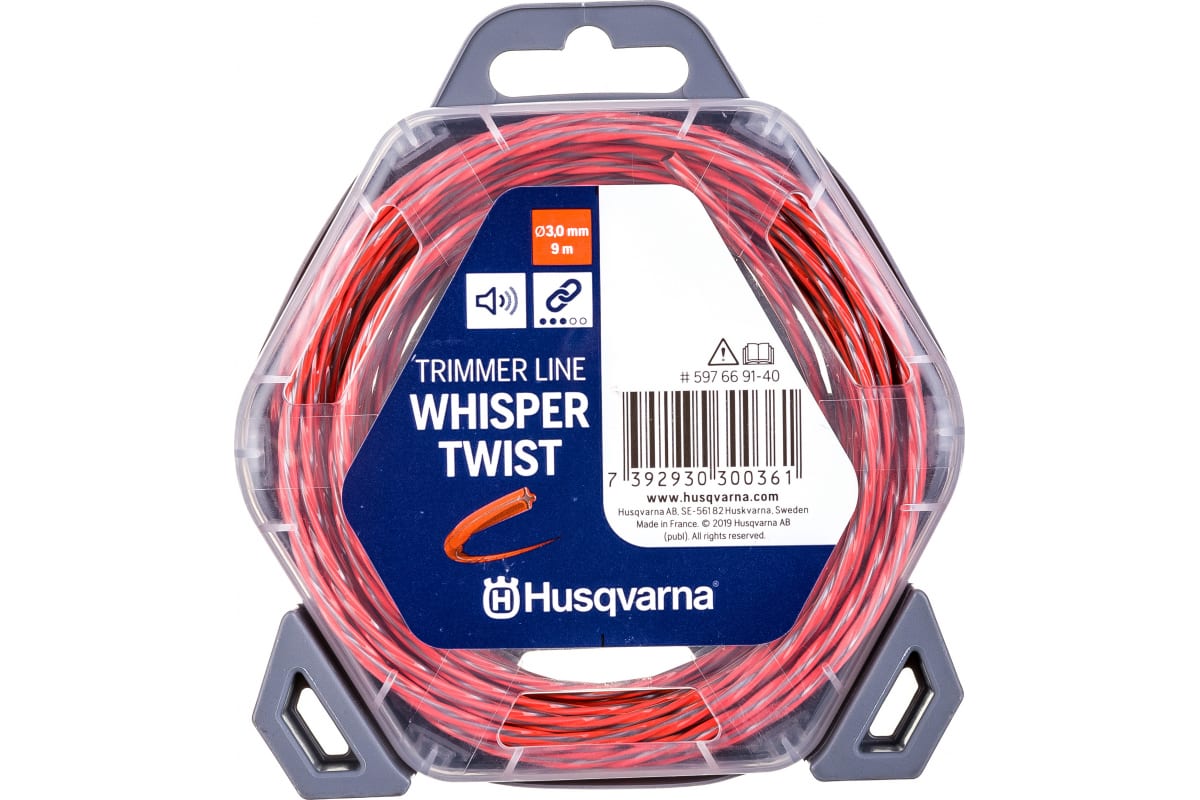 

Корд триммерный витой Husqvarna Whisper Twist, 3.0 мм/9 м