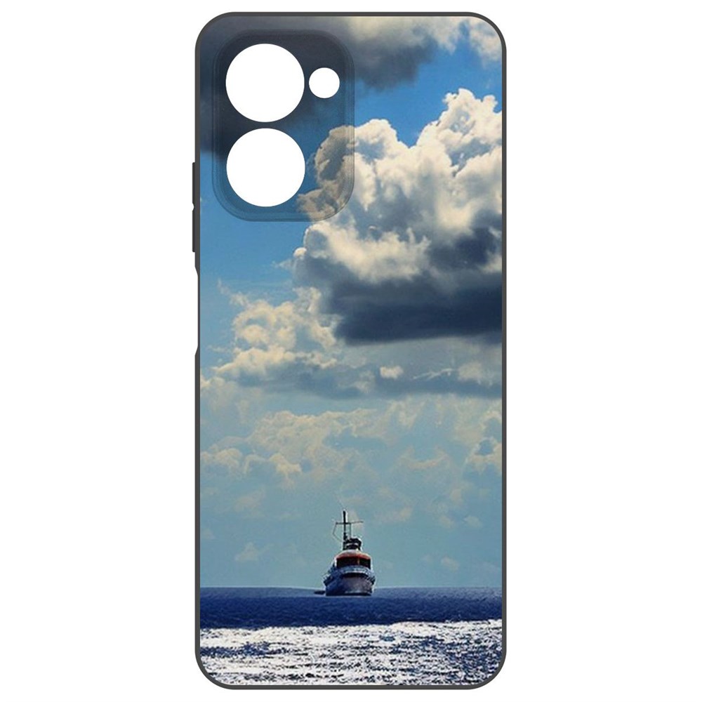 

Чехол-накладка Krutoff Soft Case Море для Realme C33 2023 черный