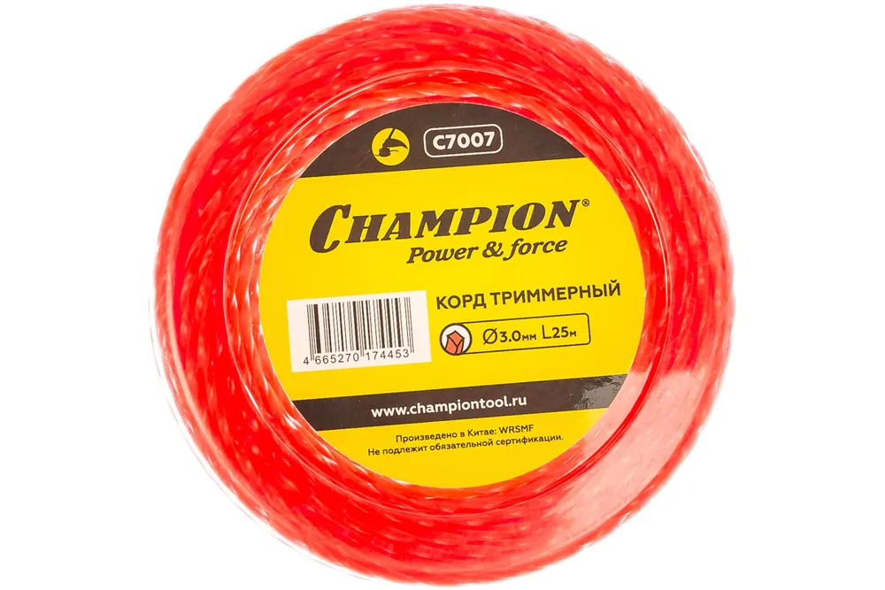 

Корд тримм. Champion Twisted Square 3.0мм х 25м (витой квадрат)