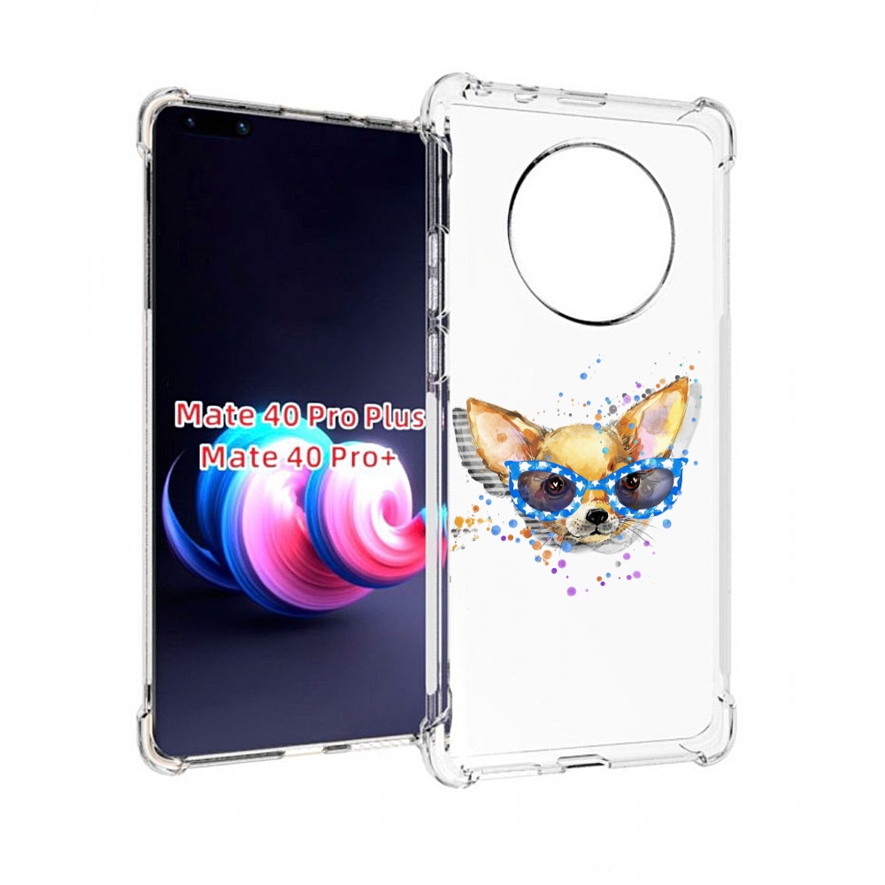 

Чехол MyPads чихуа-хуа в очках для Huawei Mate 40 Pro+ Plus, Прозрачный, Tocco