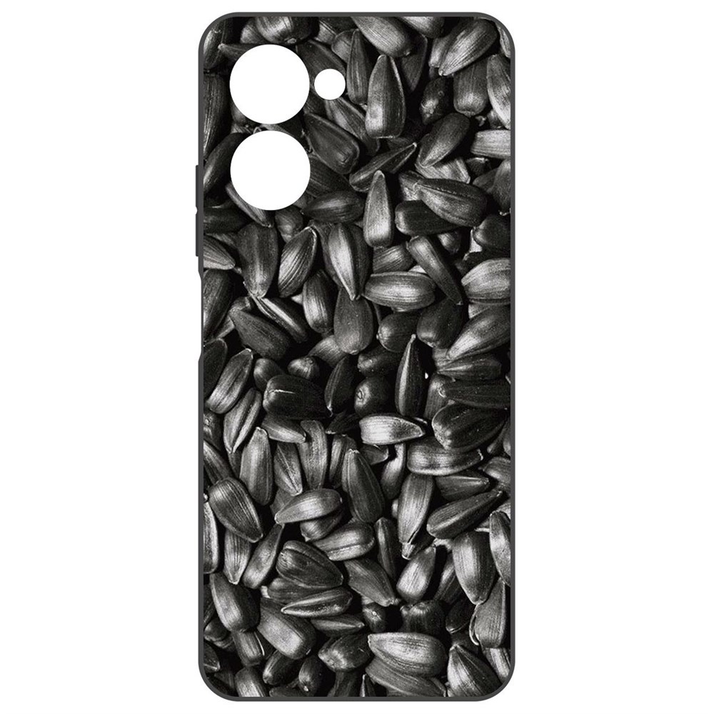 Чехол-накладка Krutoff Soft Case Семечки для Realme C33 2023 черный