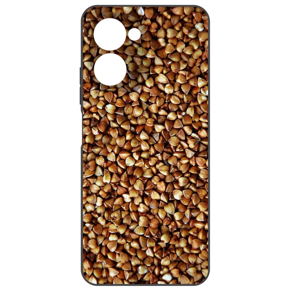 

Чехол-накладка Krutoff Soft Case Гречка для Realme C33 2023 черный