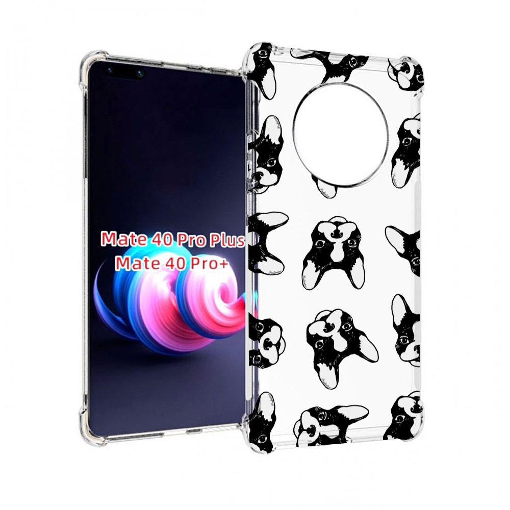 

Чехол MyPads черно белые собачки для Huawei Mate 40 Pro+ Plus, Прозрачный, Tocco