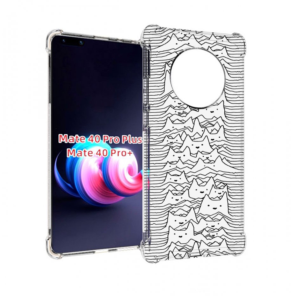 

Чехол MyPads черно белые коты 3D для Huawei Mate 40 Pro+ Plus, Прозрачный, Tocco