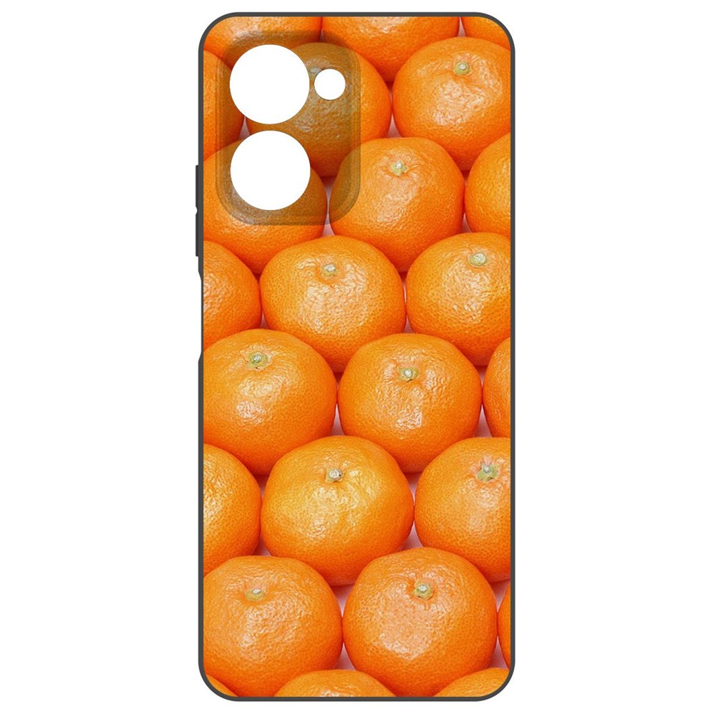 

Чехол-накладка Krutoff Soft Case Мандаринки для Realme C33 2023 черный